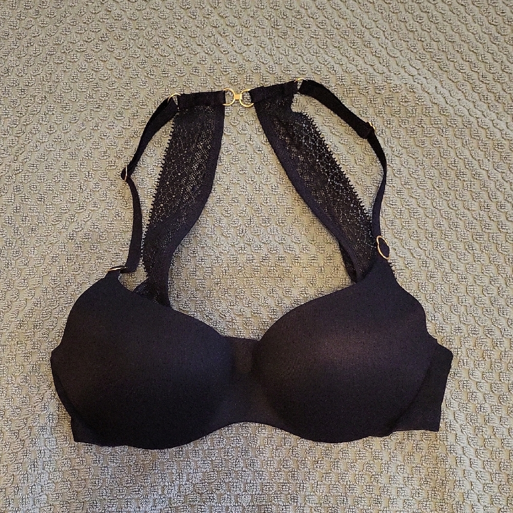 Victoria's Secret Black Lace Halter Bra